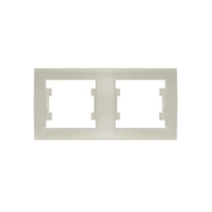 Рамка 2-м Бриллиант горизонт. сл. кость UNIVersal 7948684
