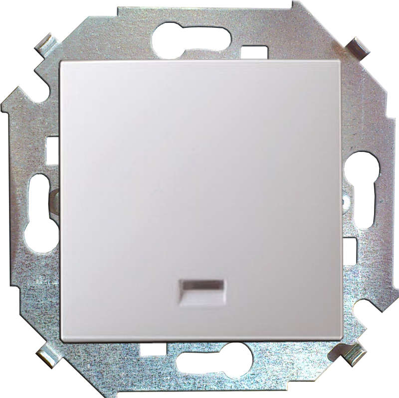 Выключатель 1-кл. СП Simon 15 16А IP20 с подсветкой винт. зажим механизм бел. Simon 1591104-030