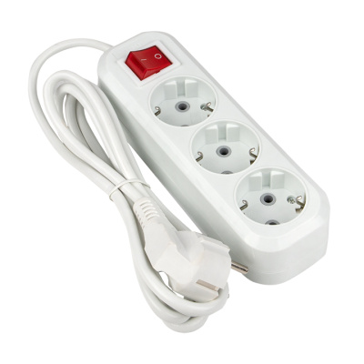 Удлинитель "Эксперт" 3 гнезда 5 метров 16А/3,5кВт с выключателем и заземлением ПВС 3х1 EKF PROxima