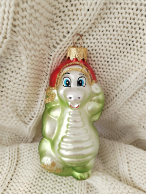 Елочное украшение "Дракон" (Символ года), в подарочной упаковке h=10 см.