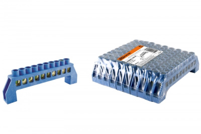 Шина N нулевая в изоляторе 6х9мм 10 групп TDM