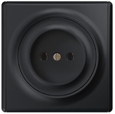 Розетка 1-м СП Florence 16А IP20 без заземл. винт. клеммы механизм черн. 1E10301303 OneKeyElectro 2172812