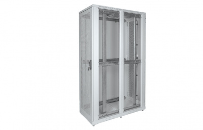 Шкаф телекоммуникационный напольный серверный 19",47U(600x1200) , ШТ-НП-С-47U-600-1200-П2П передняя дверь перфорипрованная,задняя перф.двойная. ССД