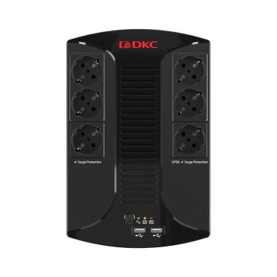 Источник бесперебойного питания ИБП Info PDU 800В.А Schuko (6) USB для зарядки (2) USB + RJ11 DKC INFOPDU800