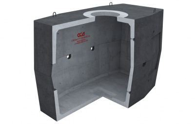 Колодец ККСр-5-10 ГЕК-ССД (В20) в битумно-латексной гидроизоляции
