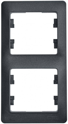 Рамка 2-м Glossa вертикал. антрацит SE GSL000706