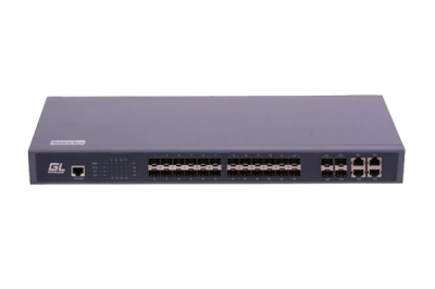 Управляемый коммутатор L2 GIGALINK GL-SW-G201-28F, 24 порта 1000 Base-X, 4xCombo 10/100/1000 Base-X/Base-T, 1U