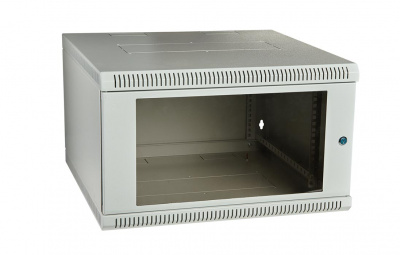 Шкаф телекоммуникационный настенный разборный 19”,6U(600x450), ШТ-НСр-6U-600-450-С дверь стекло ССД