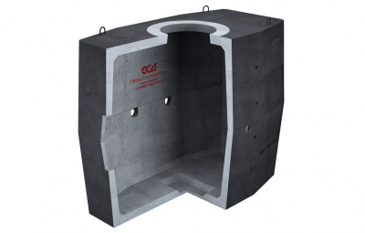 Колодец ККСр-4-80 ГЕК-ССД (В25) в битумно-латексной гидроизоляции