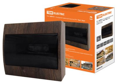 Бокс ЩРН-П-10 модулей навесной пластик IP40 Эко (бук) TDM