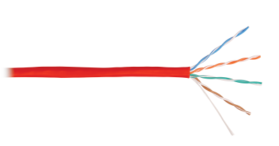 Кабель U/UTP 4 пары,Кат.5e, медь, 24AWG, внутренний, желтый, 305м NIKOLAN NKL NKL 4100A-YL