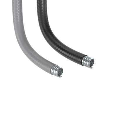 Металлорукав в ПВХ изоляции гладкой DN 12мм Dвн.=12мм Dнар.=18мм без протяжки сер. (уп.50м) DKC 6070R-12