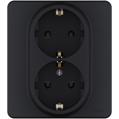 Розетка Inspiria 16А 250В 2х2P+E немецк. стандарт антрацит Leg 673753