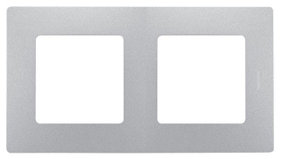 Рамка 2-м Etika алюм. Leg 672552