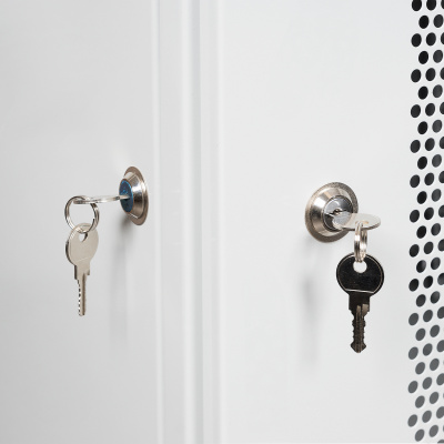 Настенный телекоммуникационный разборный шкаф 19, 600х350, 6U с перфорированной дверцей