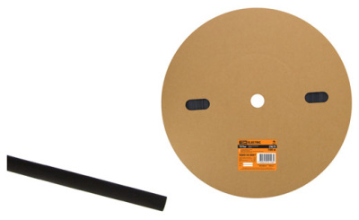 Термоусаживаемая трубка ТУТнг 6/3 черная (100 м/ролл) TDM