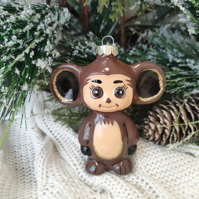 Ёлочное украшение "Чебурашка", в подарочной упаковке, h-9 см