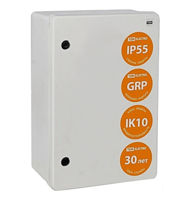 Щит антивандальный, ЩПМП-1-1, матер. GRP, IP55, IK10, t от -60 С до +220 С, (400х300х170) TDM