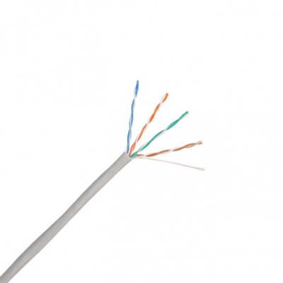 Кабель U/UTP  4 пары, Кат.5, медный, 24AWG, внутренний, 305м NIKOLAN NKL 4100A-GY