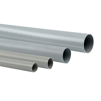Труба гладкая ПВХ жесткая d40 мм (3 м) (57 м/уп) серая EKF-Plast
