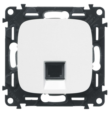 Панель лицевая Valena Allure для 1-м телефонных/информационных розеток бел. Leg 755415