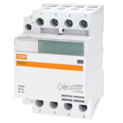Контактор модульный КМ63/4-32 4НО TDM