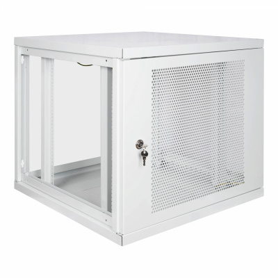 Настенный телекоммуникационный разборный шкаф 19, 600х350, 6U с перфорированной дверцей