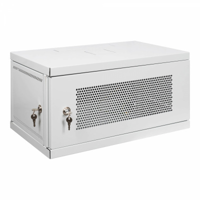 Настенный телекоммуникационный разборный шкаф 19, 600х350, 6U с перфорированной дверцей