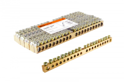 Шина N нулевая 6х9мм 20/1 (20 групп/крепеж по центру) TDM